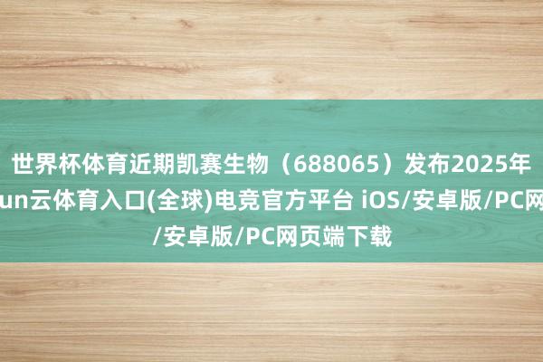 世界杯体育近期凯赛生物（688065）发布2025年中报-开yun云体育入口(全球)电竞官方平台 iOS/安卓版/PC网页端下载