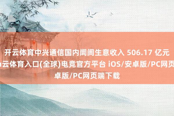开云体育中兴通信国内阛阓生意收入 506.17 亿元-开yun云体育入口(全球)电竞官方平台 iOS/安卓版/PC网页端下载